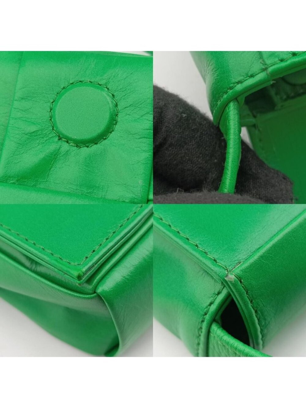Bottega Veneta Candy Cassette Green Lambskin Shoulder Bag - Picture 16 of 16